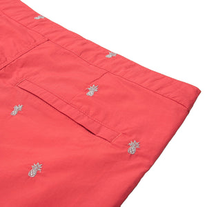 coral red swim shorts